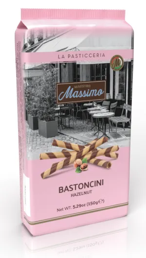 Maestro Massimo Bastoncini - Trubičky s lieskovoorieškovou náplňou 150g