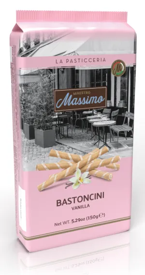 Maestro Massimo Bastoncini - Trubičky s vanilkovou náplňou 150g