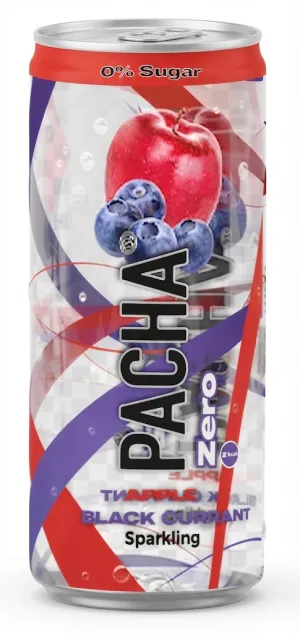 PACHA ZERO SUGAR  Jablko- Čierna ríbezľa 0,33l - 24ks
